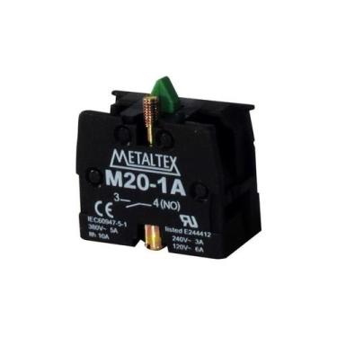 Imagem de Bloco de Contato 1NA M20-1A para Botão de Comando Metaltex