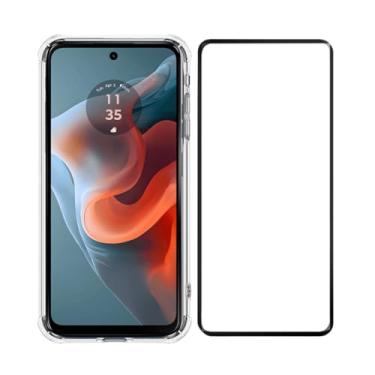 Imagem de Kit Capa Capinha + Película 3D para Moto G34 | Anti-Impacto | Transparente | Proteção Total | Case Air Anti Impacto Transparente + Película De Vidro Temperado 3d Resistente