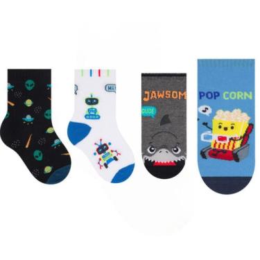 Imagem de Kit 3 pares de meias Infantis Algodão Menino Várias Estampas Selene 13