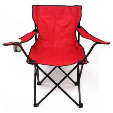 Imagem de Cadeira camping articulada dobrável com porta copo e bolsa - FAÇA E RE