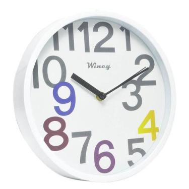 Imagem de Relogio de parede 24cm silencioso - Wincy, COLOR1