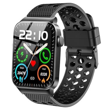 Imagem de Lamshaw Compatível com pulseiras de relógio inteligente Donerton T50S, pulseira de silicone de 22 mm, pulseira esportiva de substituição com fivela de metal compatível com smartwatch Donerton T50S