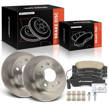 Imagem de A-Premium Rotores de freio a disco sólido traseiro de 280 mm + kit de pastilhas de cerâmica compatível com modelos Ram selecionados - ProMaster 1500 2014-2020, ProMaster 2500 2014-2020, ProMaster 3500