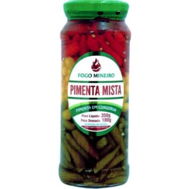 Imagem de Pimenta Mista Malagueta E Cumari Em Conserva 350g - Fogo Mineiro 