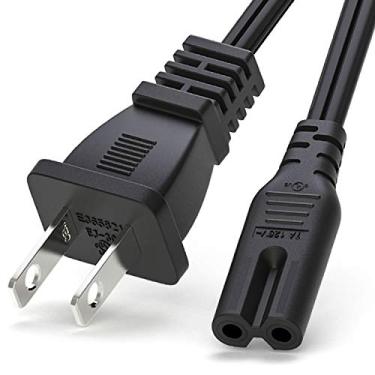 Imagem de Bicmice Cabo de Alimentação de Tv para Samsung Lg Tcl Sony: 6 Pés 2 Pinos Ac Plugue de Parede 2 Slots LED Cabo Lcd Insignia Sharp Toshiba Jvc Hisense Electronics Un65Ks8000Fxza Un40J5200Afxza 43Uh6100