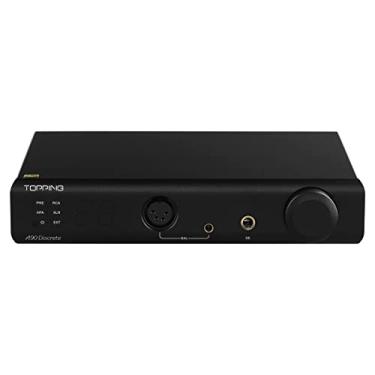 Imagem de KGUSS Topping A90 Discreto Amplificador de Fone de Ouvido Nfca Pré-Amplificador 6,35 Mm / 4,4 Mm Balanceado/Saída de Fone de Ouvido 4 Pinos-Xlr Controle de Volume de Relé R2R (Preto)