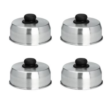 Imagem de 4 Abafadores  De Hamburguer Tampa Para Chapa Lanche Lanchonete - LUDIN