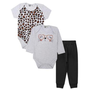 Imagem de Kit Bebê 2 Body + Calça Animal Print - LANDA BABY, M