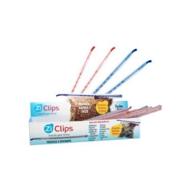 Imagem de Clipe Prendedor Alimentos Veda Saco Embalagens Flexíveis 25u - Embanet