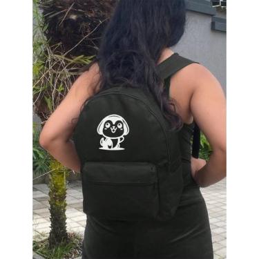 Imagem de Mochila Small CACHORRO FELIZ Bolsa Escolar Trabalho Viagem Mala Faculd