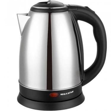 Imagem de Chaleira Eletrica Inox Mega Star TM9606B 220V - Prata/Preto 2L, 220V
