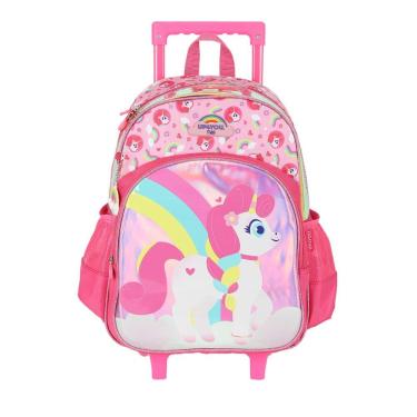 Imagem de Mochila de Rodinhas Sem Alça Luxcel Up4You Unicórnio Pink