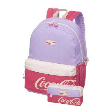 Imagem de Kit Mochila De Costas Coca Cola Escolar Juvenil Com Estojo
