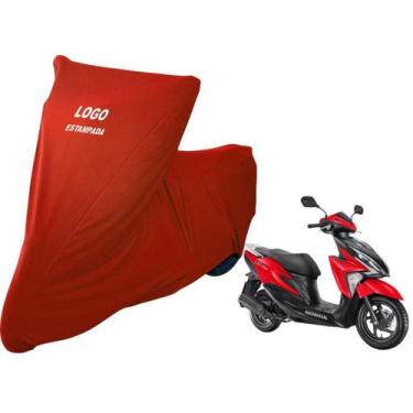 Imagem de Capa Para Moto Honda Elite 125 Com Logo - Mz, Vermelha