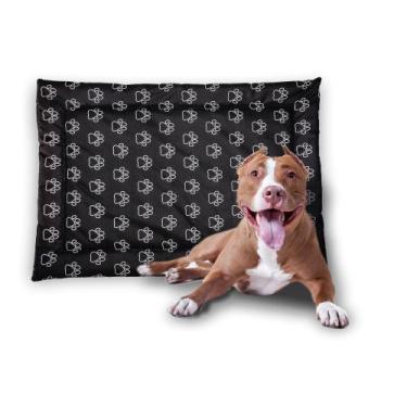 Imagem de Caminha Para Cachorro Pet Pequeno - patas preto - Tati Enxovais
