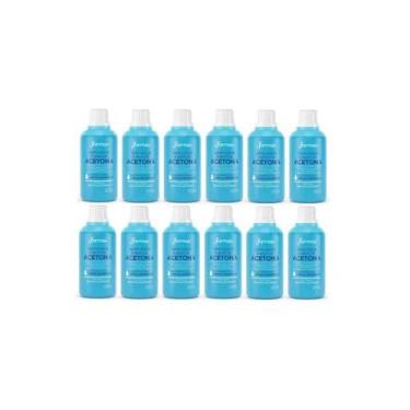 Imagem de Kit 12 Removedor Esmalte Acetona Hidratante 100ml - Farmax