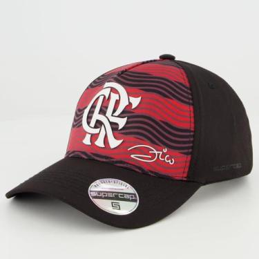 Imagem de Boné Flamengo Zico Americano Preto - Supercap, Único