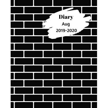 Imagem de Diary Aug 2019-2020: 8x10 day to a page academic year diary, hourly appointments and space for notes on each page.164 lined notebook pages after ... for teachers & students. black tiles design