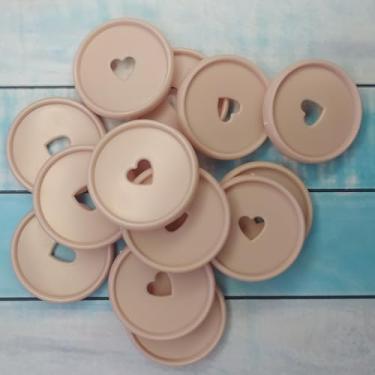 Imagem de Kit 12 Discos G 32mm de Caderno Infinito Sistema Inteligente Amor Infinito Cadernos - Coração (Rosê)