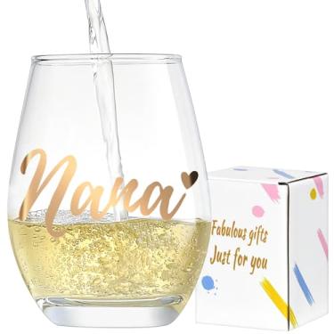 Imagem de Lamyba Presentes Nana para vovó, presentes de Natal de Ação de Graças para a avó - taça de vinho Nana, ideias de presente de aniversário exclusivas, presentes perfeitos para mulheres para o dia das