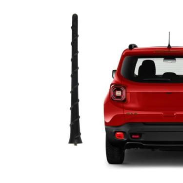 Imagem de Antena de rádio de 20 cm para Jeep Renegade 2015-2022 e Fiat 500 2016-2019, 500L | À prova de lavagem de carro, mastro de antena de borracha flexível | Acessórios de substituição de antena de rádio de