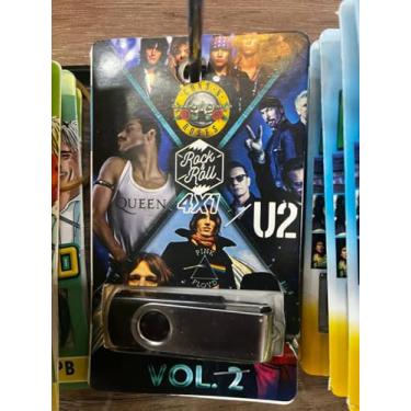Imagem de Pen Drive com Músicas Gravadas, Pendrive Gravado Diversos Gêneros ROCK IN ROLL 4X1