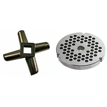 Imagem de Cozzini Cutlery Imports #32 1/4" Placa de Moedor de Carne Reversível - (#32-1/4 Placa com Faca de Moedor)