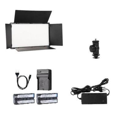 Imagem de Iluminador De Led Painel U800+fonte+2 baterias+carregador t - sem, 110