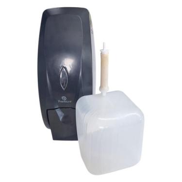 Imagem de Kit dispenser sabonete líquido+reservátorio 800ml preto clean - PREMIS