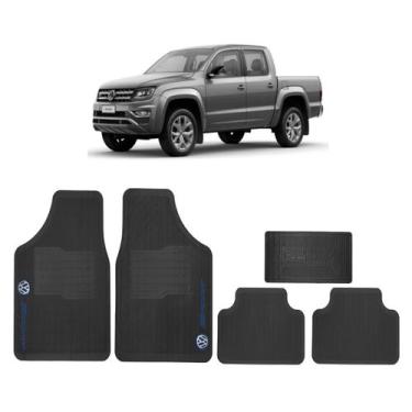 Imagem de Tapete Automotivo Carro Volkswagen Versátil Borracha 5 peças, Amarok