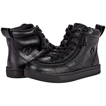 Imagem de BILLY Footwear Tênis infantil unissex clássico de renda (criança pequena), Couro preto até o chão, 11 Little Kid