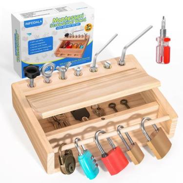 Imagem de Conjunto de Brinquedos Montessori INIFEIDALA com Chave de Fenda e Chav