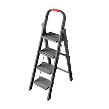 Imagem de Escada dobrável Escada interna multifuncional espessada 4 degraus escada de escalada portátil escadas pequenas escada telescópica dobrável doméstica Banco de degrau dobrável