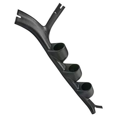 Imagem de GlowShift Cápsula preta de calibre de coluna tripla compatível com Chevrolet C10 1973-1987 - plástico ABS - suportes (3) medidores de 52 mm para a coluna A do caminhão