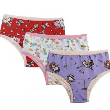 Imagem de Calcinha Kellynha 740 Infantil Estampada em Algodão Kit C/3, St, Cores
