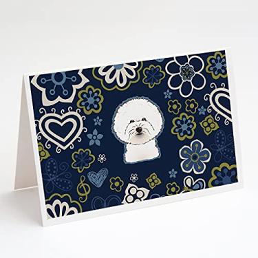 Imagem de Caroline's Treasures BB5068GCA7P Cartões de felicitações Bichon Frise e Envelopes Pacote com 8, 7 x 5, multicolorido
