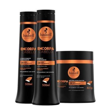 Imagem de Combo Engrossador Shampoo, Condicionador e Máscara 500ml/g Haskell Enc