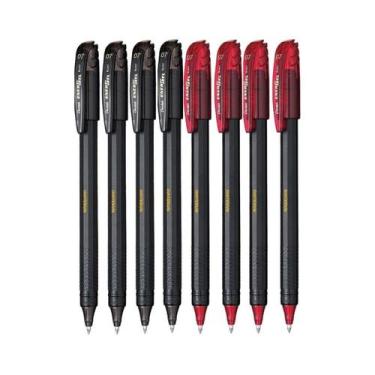 Imagem de Kit 08 Canetas PENTEL Gel Energel Makkuro 0.7mm Ponta Fina (Cores à Es