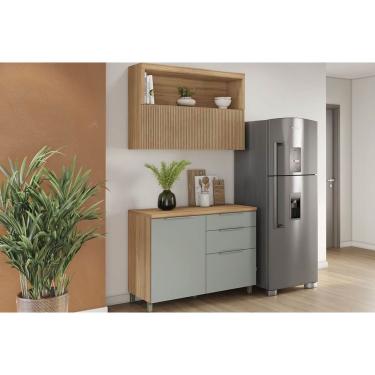 Imagem de Kit de Cozinha Completa 2 Peças Marquesa (1Aéreo + 1Balcão) C2P29 Nature - Nesher