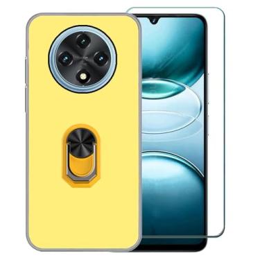 Imagem de Covthch Capa de telefone compatível com UMIDIGI G100 5G com protetor de tela, suporte de anel, capa fina de borracha de silicone TPU à prova de choque compatível com UMIDIGI G100A de 6,9 polegadas