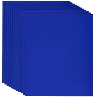 Imagem de SOFPLATE 12 peças de folhas de vinil de transferência de calor folhas de transferência de sublimação PVC tinta azul 30,5 x 25,4 cm retangular HTV ferro em vinil pacote acessórios para camisetas