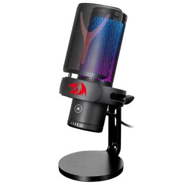 Imagem de Microfone Gamer Redragon Fenris RGB Condensador C/shock Mount USB-C Preto - GM301