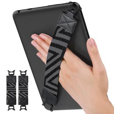 Imagem de Moko Alça de mão de segurança para tablet de 9 a 11 polegadas - iPad/iPad Pro/iPad Air/Kindle Fire HD/Samsung/Lenovo, alça de mão versátil de alta elasticidade, suporte leve para os dedos, pacote com