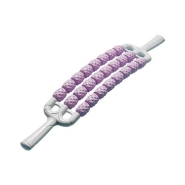 Imagem de Dynwave Rolo de massagem dobrável com alças antiderrapantes, rolos musculares, bastão massageador de ioga, para treinamento de exercícios de pernas e, Roxo