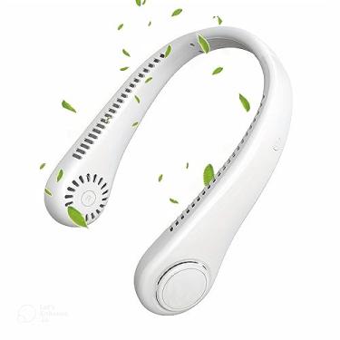 Imagem de O melhor ventilador de pescoço portátil | Ventilador sem lâminas com mãos livres | Ventilador pessoal vestível com bateria recarregável | Design de ventilador de colar de resfriamento | USB