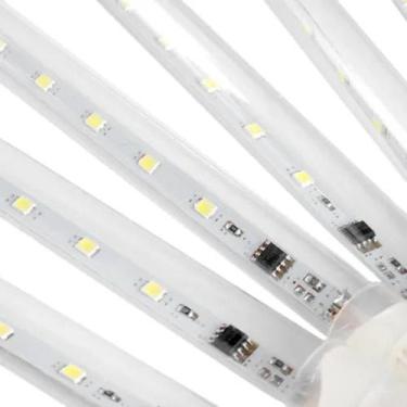 Imagem de 8 Tubos De Luz Led De 50Cm Em Cascata Efeito Gelo Natal Azul - Gruposh