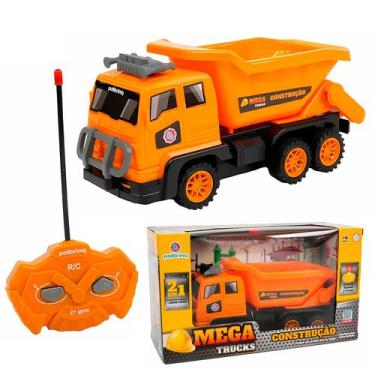 Imagem de Mega Trucks Caminhão De Construção Controle Remoto Escala 1:20 Com Mov