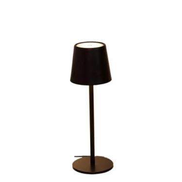 Imagem de Luminária Abajur Mesa Led Touch Dimerizável Sem Fio Recarregável(Preto)