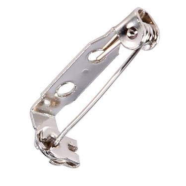 Imagem de Aramox Pino de Segurança, 50pcs Broche de Bloqueio Pinos de Bloqueio de Tamanhos Variados Três Buracos Barra de Broche de Ferro Conjunto para Tipos de Colchas de Diy Artesanato Upfolstery, Com (20mm)