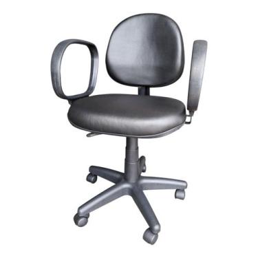 Imagem de Cadeira de Escritório Executiva com Lâmina na Base Giratória e Braços 